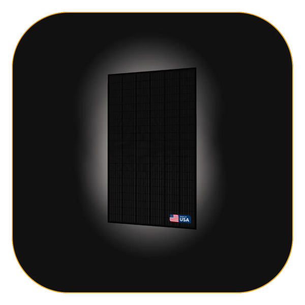 Black solar panel made in the USA