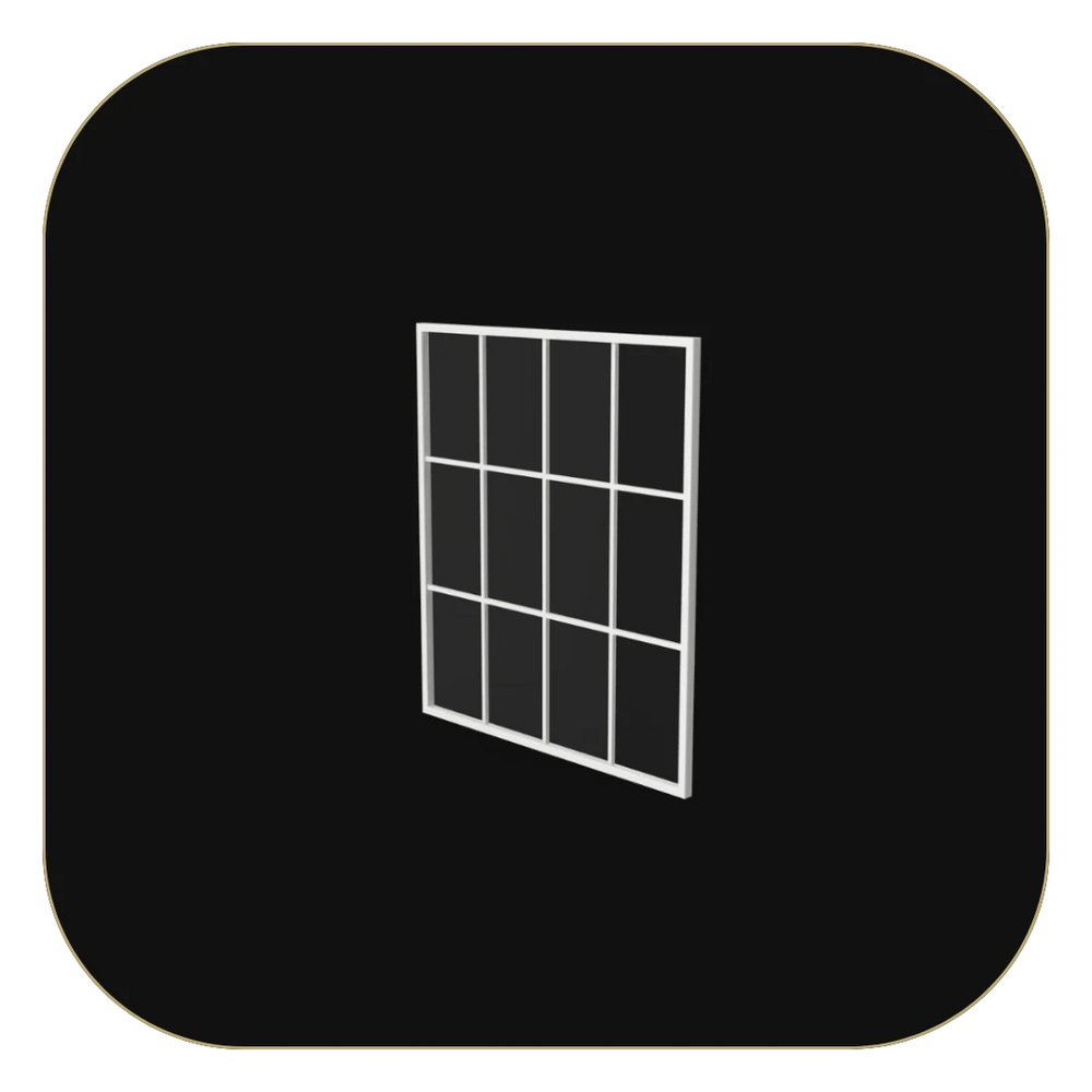 White Simonton energy-efficient replacement window with grid design, installed by Senga Energy for homes in California’s Gold Country area.