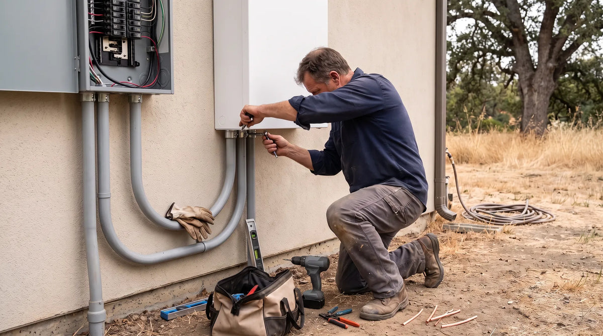 Home battery storage and the PG&E battery rebate Home battery storage installation in El Dorado Hills that may qualify for the PG&E battery rebate