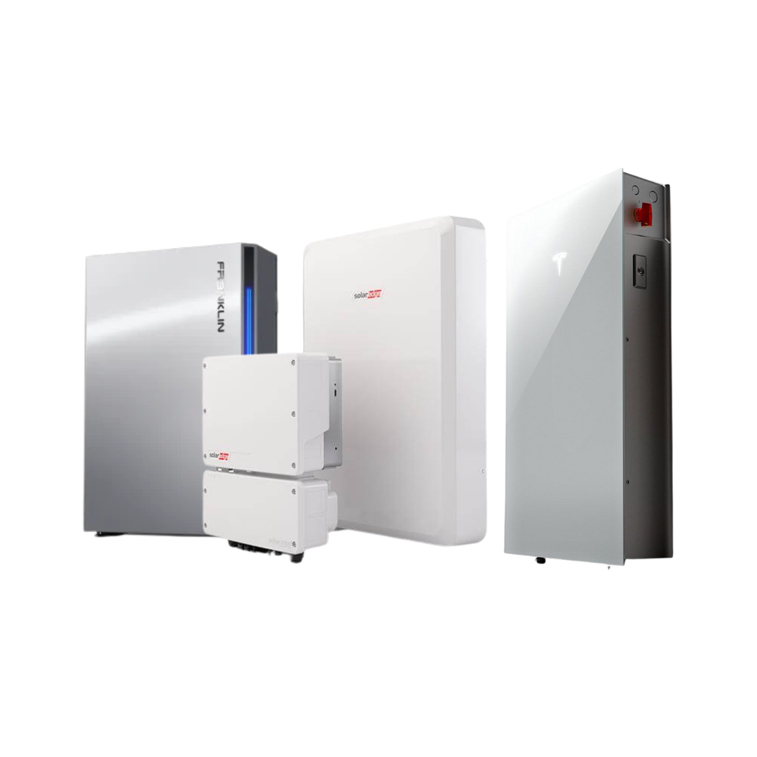 We use top shelf batteries like Solar Edge, Franklin, Enphase, and Tesla to ensure our installations are backed up properly