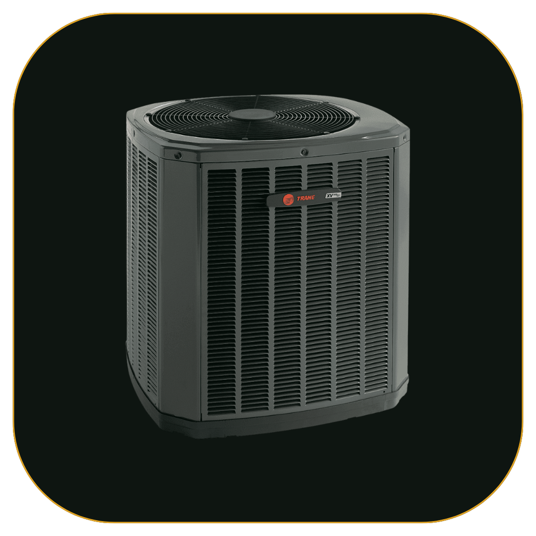 Trane central air conditioner and heat pump condenser, a high-efficiency HVAC system installed by Senga Energy in El Dorado Hills and Sacramento, CA